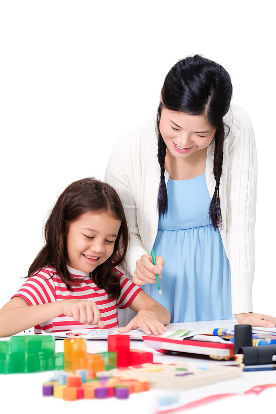 HappyGems teacher guiding a child